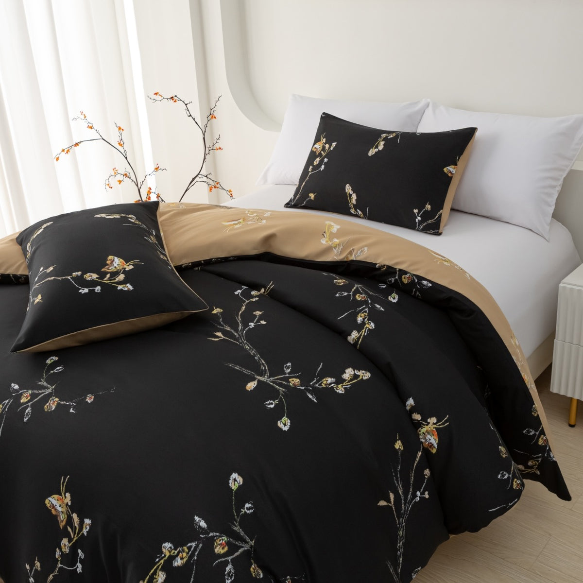 Reversible Duvet Cover Set – 3 Piece Soft Microfiber Bedding Set | ORYX HOME