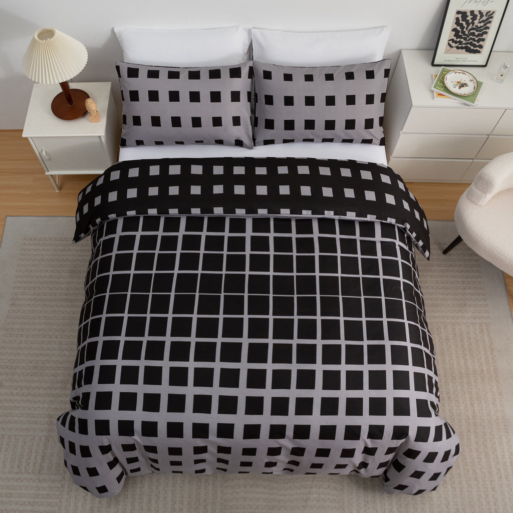 Reversible Duvet Cover Set – 3 Piece Soft Microfiber Bedding Set | ORYX HOME