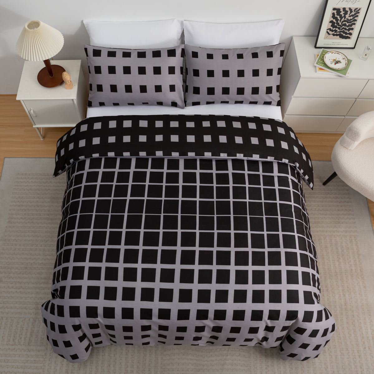 Reversible Duvet Cover Set – 3 Piece Soft Microfiber Bedding Set | ORYX HOME