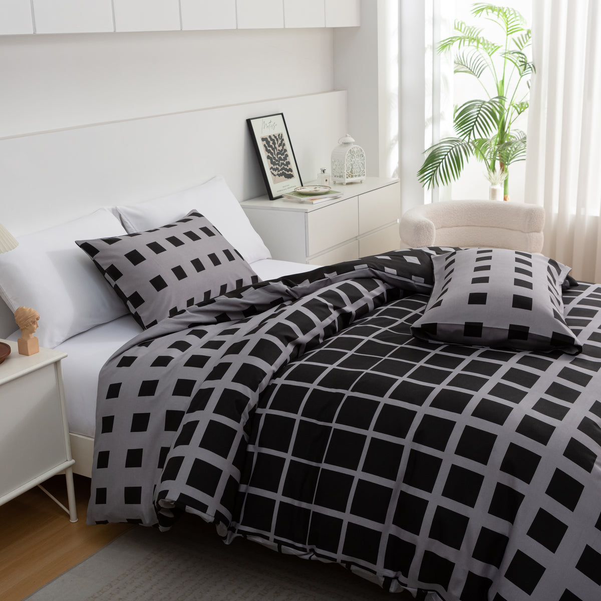 Reversible Duvet Cover Set – 3 Piece Soft Microfiber Bedding Set | ORYX HOME