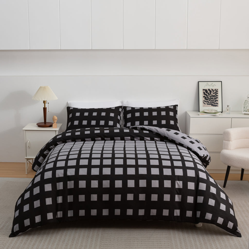 Reversible Duvet Cover Set – 3 Piece Soft Microfiber Bedding Set | ORYX HOME