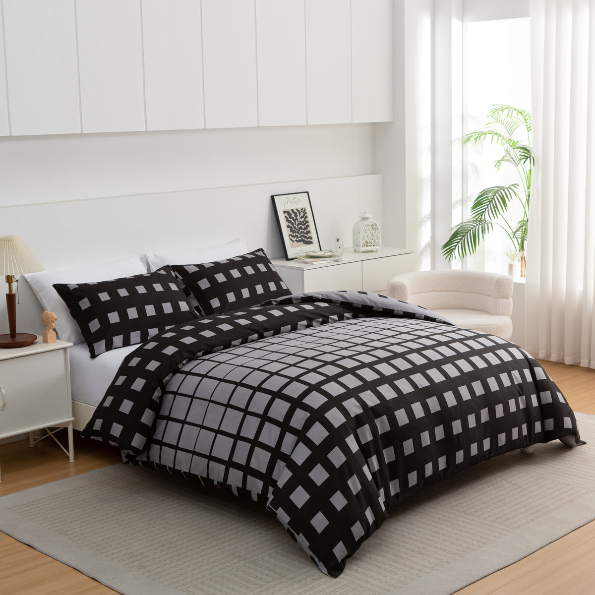Reversible Duvet Cover Set – 3 Piece Soft Microfiber Bedding Set | ORYX HOME