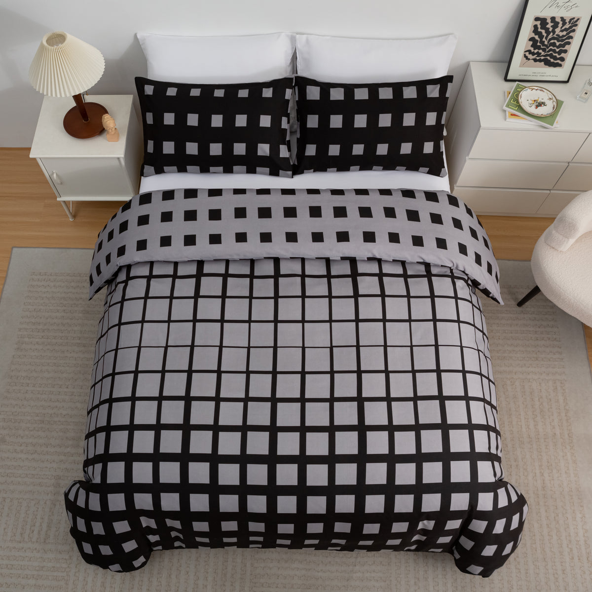 Reversible Duvet Cover Set – 3 Piece Soft Microfiber Bedding Set | ORYX HOME