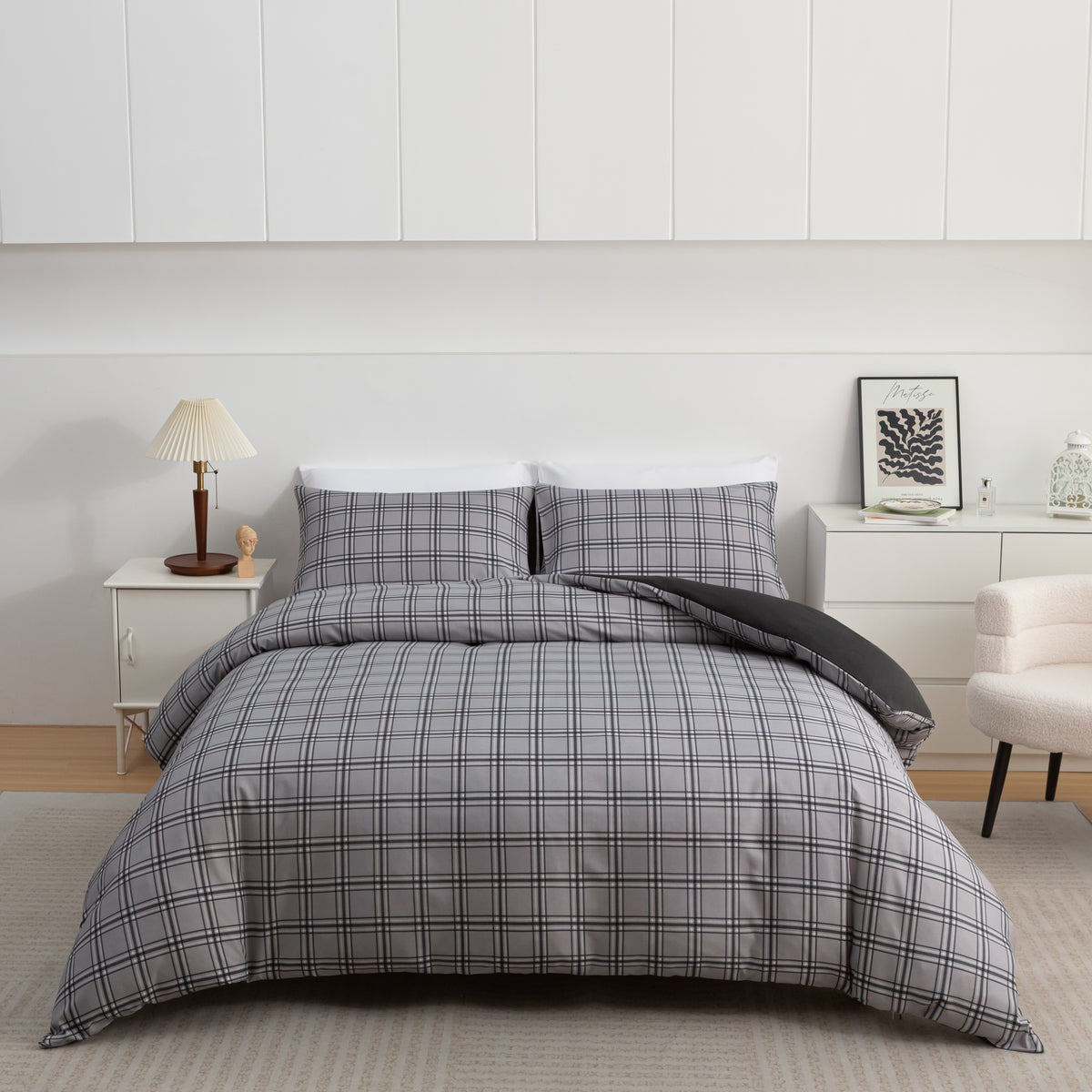 Reversible Duvet Cover Set – 3 Piece Soft Microfiber Bedding Set | ORYX HOME