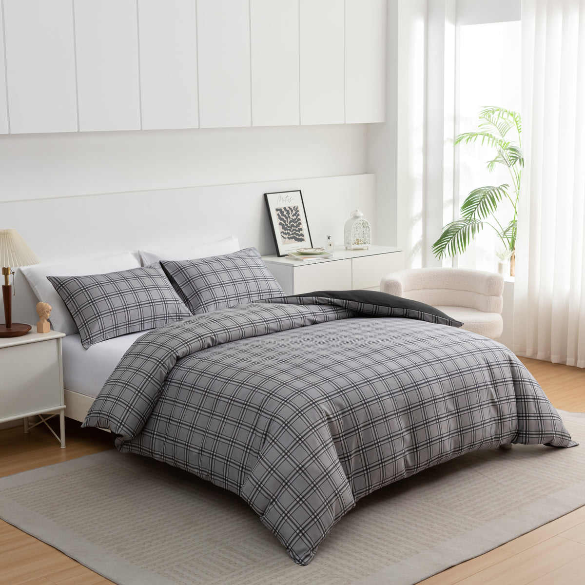 Reversible Duvet Cover Set – 3 Piece Soft Microfiber Bedding Set | ORYX HOME