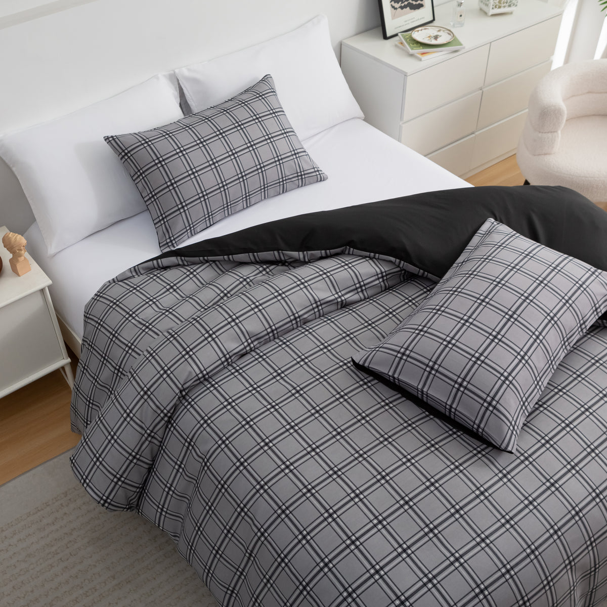 Reversible Duvet Cover Set – 3 Piece Soft Microfiber Bedding Set | ORYX HOME