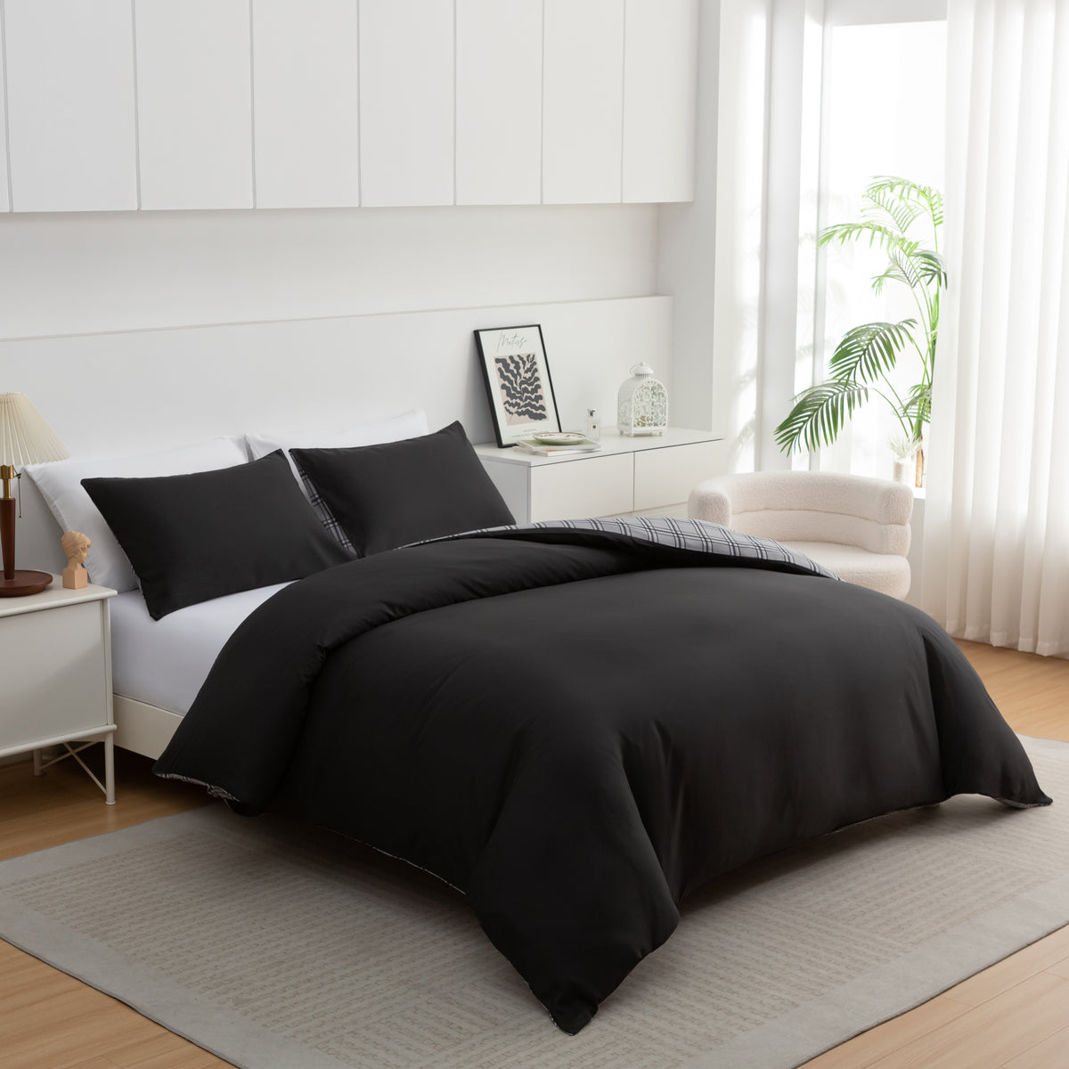 Reversible Duvet Cover Set – 3 Piece Soft Microfiber Bedding Set | ORYX HOME