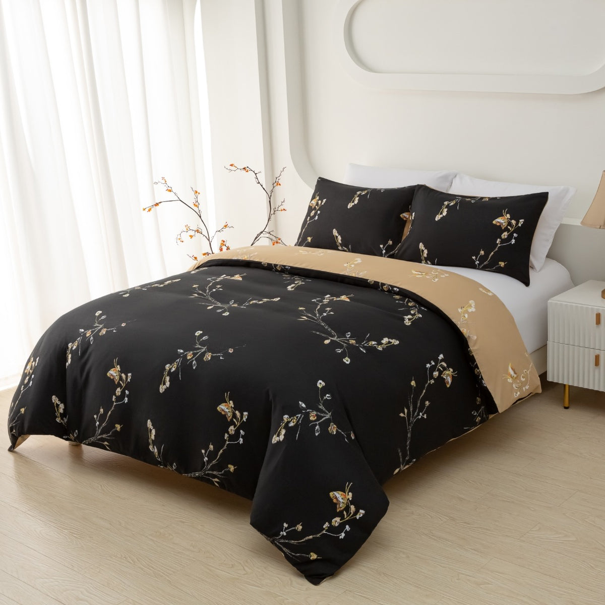 Reversible Duvet Cover Set – 3 Piece Soft Microfiber Bedding Set | ORYX HOME
