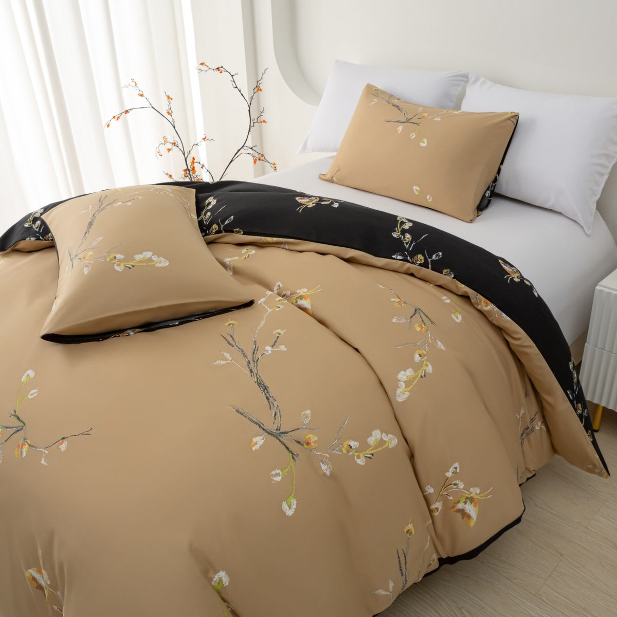 Reversible Duvet Cover Set – 3 Piece Soft Microfiber Bedding Set | ORYX HOME