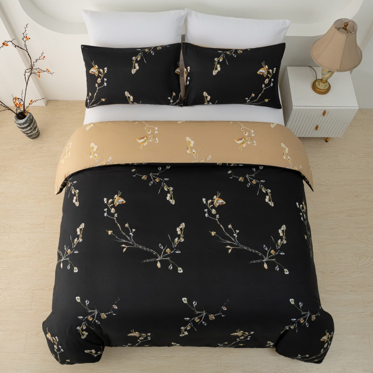 Reversible Duvet Cover Set – 3 Piece Soft Microfiber Bedding Set | ORYX HOME